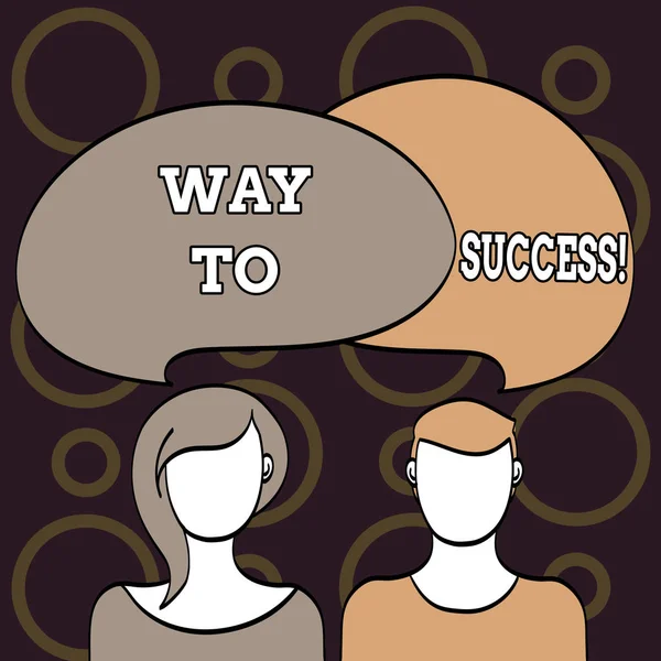 Text sign showing Way To Success. Conceptual photo On the right path to be successful achieving goals dreams. — Stock Photo, Image