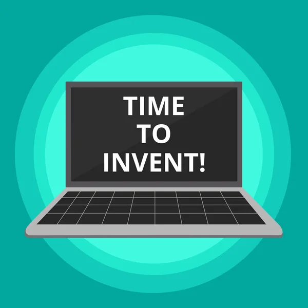 Szöveg írása idő Invent szó. Üzleti koncepció, a találmány, a kreativitás, innováció különböző valami újat.. — Stock Fotó