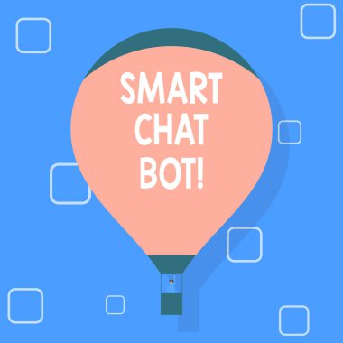 Akıllı Chat Bot gösterilen not yazma. Yapay zeka makineleri robotlar ile sohbet vitrine iş fotoğraf.