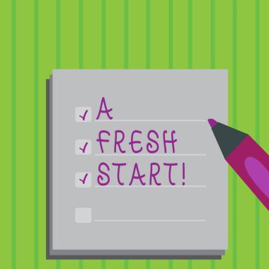 Kavramsal el Başlat A taze gösterilen yazma. İş fotoğraf metin yeni başlangıçlar yön ve devam etmek için stratejileri değiştirme.