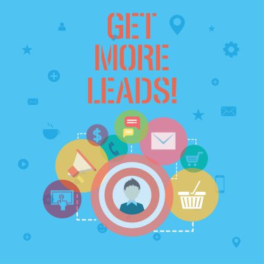 Kelime yazma metin almak daha yol açar. İş kavramı yeni istemciler müşteriler takipçileri için bir görünüm için pazarlama stratejisi.