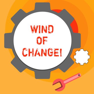 Word metin Rüzgar Of Change yazma. İş kavramı farklı bir şekilde işleri büyütmeye değiştirme zaman için.