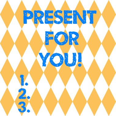 Sizin mevcut için gösterilen metin işareti. Bir hediye sürpriz özel durum takdir Harlequin tasarım eşkenar dörtgen içinde sorunsuz Repitition desen fotoğraf almak için kavramsal fotoğraf.