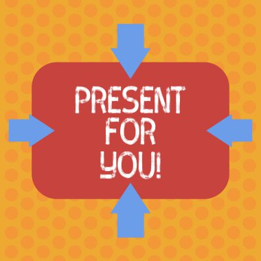 Sizin için mevcut gösterilen not yazma. Dört taraf, boş dikdörtgen şekli işaret içe fotoğraf bir hediye sürpriz özel durum takdir okları almak için vitrine iş fotoğraf.