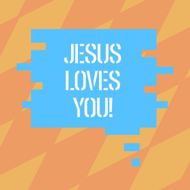 İsa sizi seviyor gösterilen metin işareti. -Si olmak inanç dini boş renk konuşma balonu bulmaca parça şekli fotoğrafta gösteren sunu reklamlar için kavramsal fotoğraf inanmak için Lord içinde.