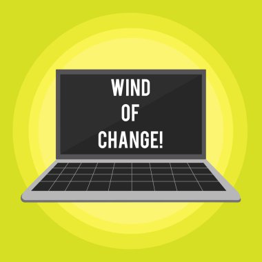 Kavramsal el Rüzgar Of Change gösterilen yazma. Farklı bir şekilde işleri büyütmeye iş fotoğraf metin değiştirme zaman.