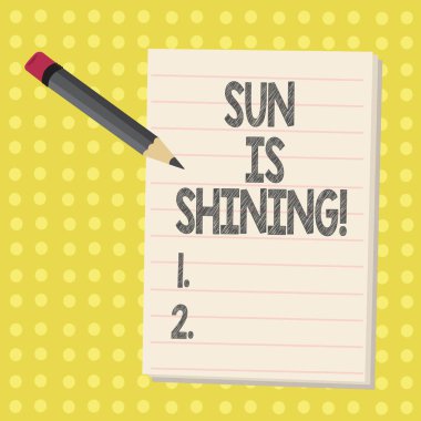 Word metin güneş parlıyor yazma. İş kavramı güzel güneş Enjoying sıcak yaz gün doğal peyzaj için.