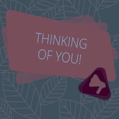 Kavramsal el düşünme Of You gösterilen yazma. Aklında bir ile gösteren hatırlayarak birine iş fotoğraf metin seviyorum megafon içinde üçgen ve duyuru için dikdörtgen.