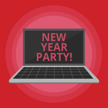 Metin yazma yeni yıl partisi kelime. İş kavramı kutlama mutlu neşeli zaman geliyor 365 gün için.