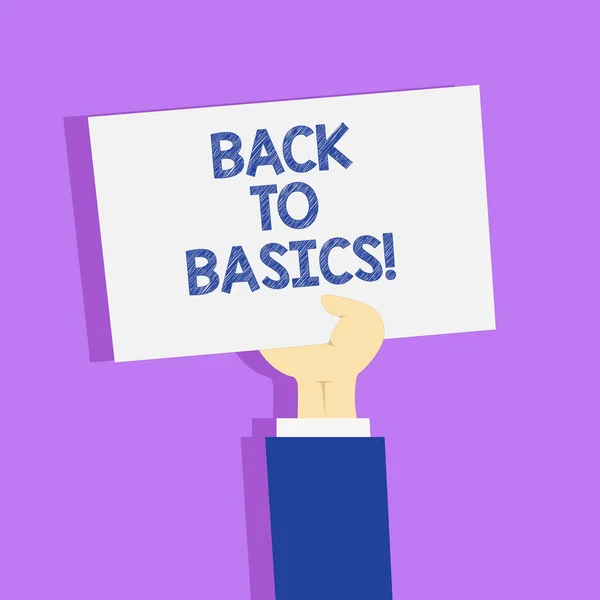 Word tekst intoetsen Back To Basics. Businessconcept voor terugkeer eenvoudige dingen fundamenteel essentiële primaire grondslag. — Stockfoto