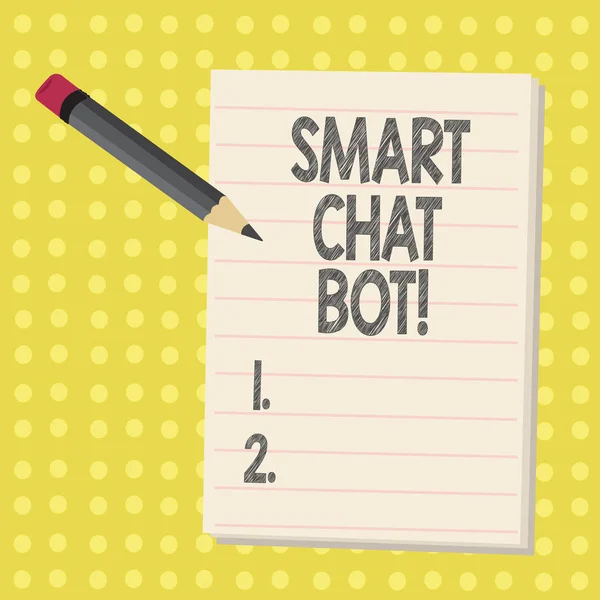 Word metin akıllı Chat Bot yazma. Yapay zeka ile sohbet için iş kavramı robotlar makineleri. — Stok fotoğraf