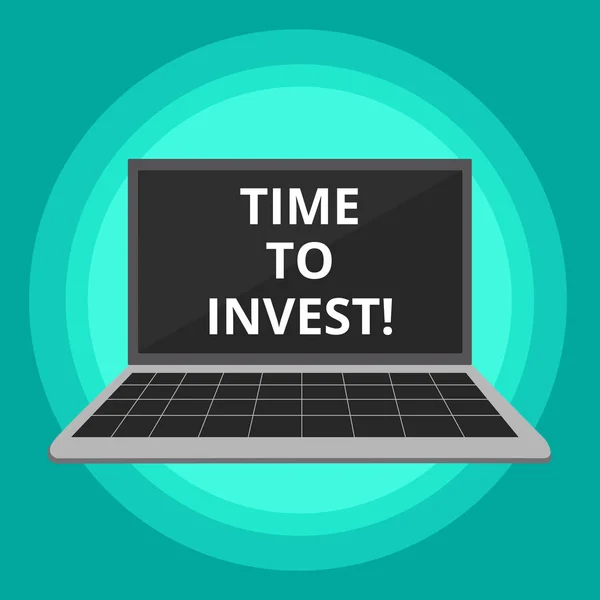 Texto de escrita de palavras Time To Invest. Conceito de negócio para a criação de capital capaz de produzir outros bens . — Fotografia de Stock