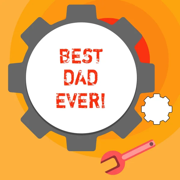 Написання тексту "Найкращий тато будь-коли". Бізнес-концепція для оцінки вашого батька любов почуття комплімент . — стокове фото