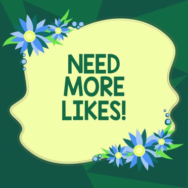 Gerek daha seviyor gösterilen not yazma. İş fotoğraf kartları davet reklamlar için ek takipçileri sosyal ağ çiçek kenarlıklı boş düzensiz renk şekil için zorunluluk vitrine.