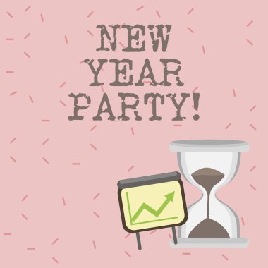 Yeni yıl partisi gösterilen metin işareti. Kavramsal fotoğraf kutlama mutlu neşeli zaman geliyor 365 gün.