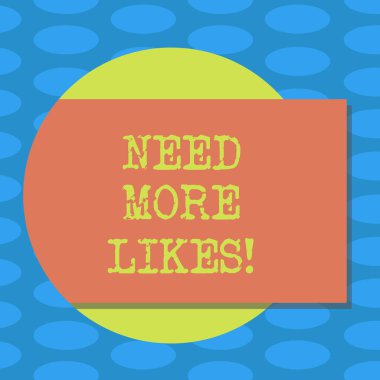 Metin gerekir daha seviyor yazılı kelime. İş kavramı için zorunluluk ek takipçileri sosyal ağ gölge gelme dışarı ile boş renk dikdörtgen bir daire fotoğraf var.