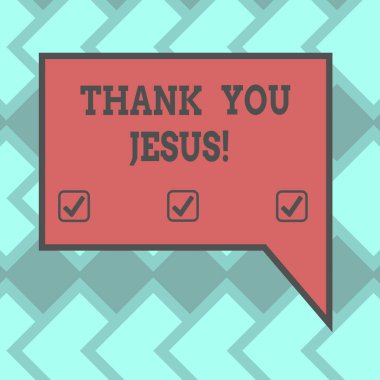 Teşekkür ederim İsa gösterilen metin işareti. Kavramsal fotoğraf ne Tanrı dini boş dikdörtgen renk konuşma balonu sınır fotoğraf sağ el ile verdiği için minnettar olmak.