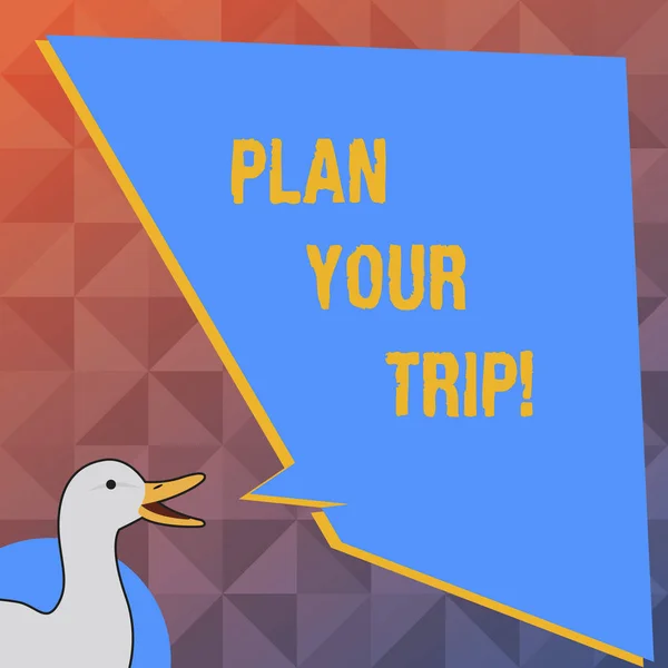 Текст почерка Plan Your Trip. Концепция подразумевает планирование мероприятий во время поездок за границу . — стоковое фото