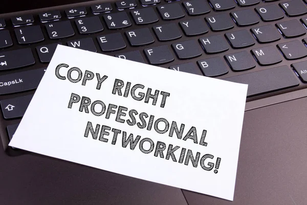 Text sign showing Copy Right Professional Networking. Conceptual photo Secure modern connection network.