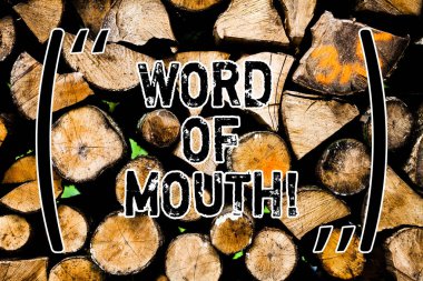 Metin yazma ağız kelime kelime. Sözlü bilgi hikaye anlatımı Viva ses ahşap arka plan vintage ahşap vahşi mesaj fikirler niyetleri düşüncelerini yaymak için iş kavramı.