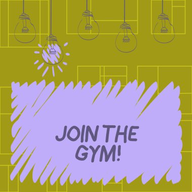 Jimnastik salonu katılmak gösterilen not yazma. Egzersiz fitness yapmak çalışmaya başlamak için motivasyon vitrine iş fotoğraf.