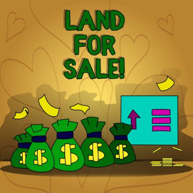 Kavramsal el Satılık Arsa gösterilen yazma. İş fotoğraf metin gayrimenkul çok satan geliştiriciler Emlakçılar yatırım.