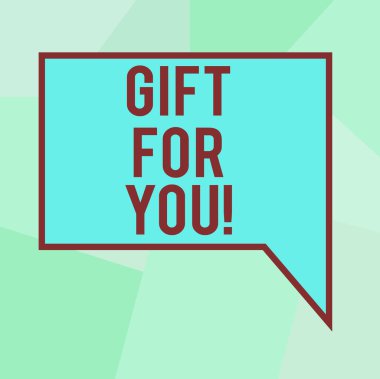 Kavramsal el hediye sizin için gösterilen yazma. Bir hediye almak için iş fotoğraf metin sürpriz özel durum takdir boş deforme renk yuvarlak şekli ile küçük daire.