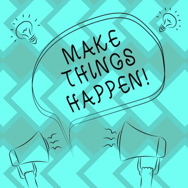 Metin işareti yapmak şeyler gösteriliyor. Kavramsal fotoğraf biri rüyasını Freehand anahat kroki, boş konuşma balonu megafon ses fikir simgesinin üzerinde çalışmaya başlamak için teşvik.