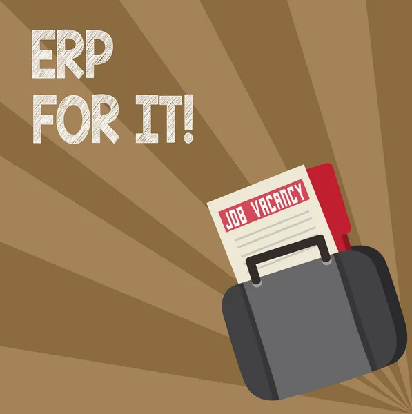 Parola di scrittura del testo Erp For It. Concetto aziendale per il software di pianificazione delle risorse aziendali per integrare applicazioni . — Foto Stock
