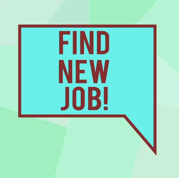 Conceptuele hand schrijven tonen nieuwe baan vinden. Zakelijke foto tekst op zoek naar nieuwe carrièremogelijkheden oplossing tot werkloosheid leeg vervormd kleur ronde vorm met kleine cirkels. — Stockfoto
