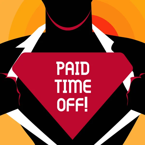 Λέξη σύνταξη κειμένου Paid χρόνο. Επιχειρηματική ιδέα για την είσπραξη πληρωμών δεν στιγμές όπου δεν εργάζεστε. — Φωτογραφία Αρχείου