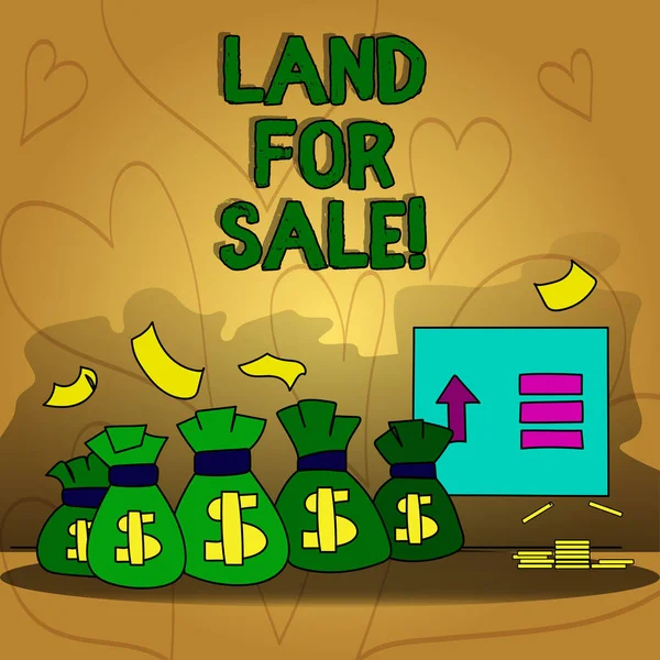Konzeptionelle Handschrift, die Grundstücke zum Verkauf zeigt. Geschäft Foto Text Immobilien viel verkaufen Entwickler Makler Investitionen. — Stockfoto