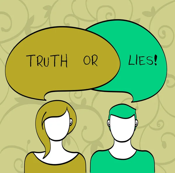 Writing note showingTruth Or Lies. Business photo showcasing Decide between a fact or telling a lie Doubt confusion. — Stock Photo, Image