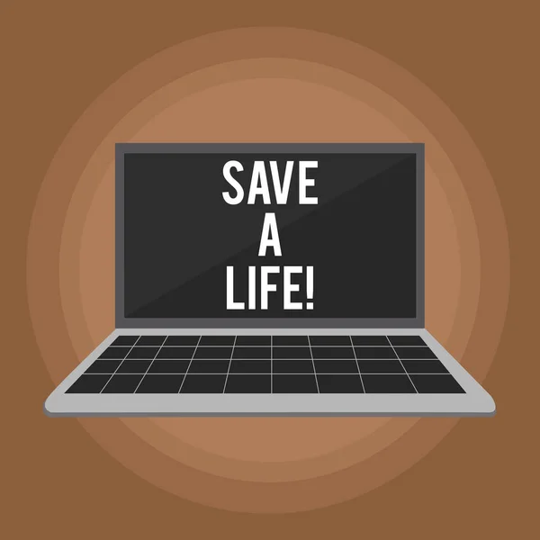 写文字拯救生命。概念意味着帮助帮助从医疗问题或伤害中拯救某人. — 图库照片