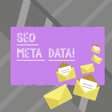 Yazılı not showingseo Meta veri. Arama Motoru Optimizasyonu Online pazarlama stratejisi vitrine iş fotoğraf.