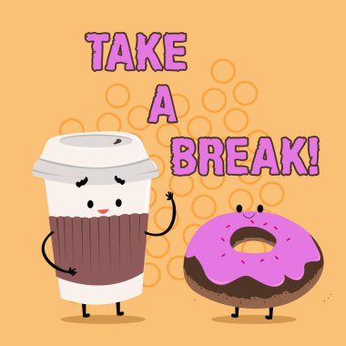 Word metin A Break yazma. İş kavramı dinlenme bir şey yapıyor durdurmak için eğlence zaman işsiz.