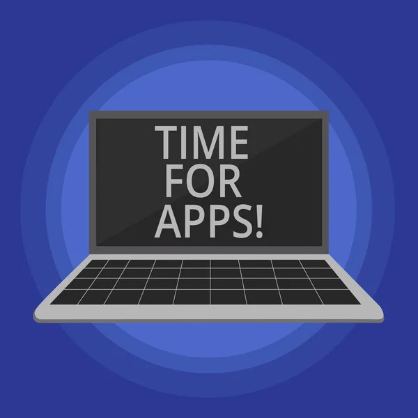 Text sign showing Time For Apps. Conceptual photo The best fullfeatured service that helps communicate faster. — Stock Photo, Image