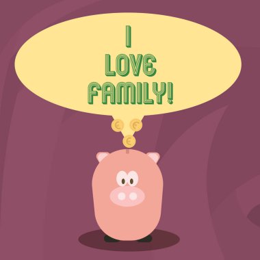 Word metin yazma, ben aşk aile. İş kavramı yakınları hakkında iyi duygular için bakım Loving sevdikleriniz.