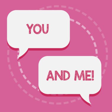 Word yazı metni size ve bana iş kavramı iki ilişki için tehlikeye Expressing roanalysistic duygular.