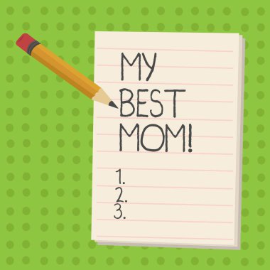 El yazısı metin benim en iyi anne. Tapmak annene iyi duygular aşk sevgi var kavram anlam.