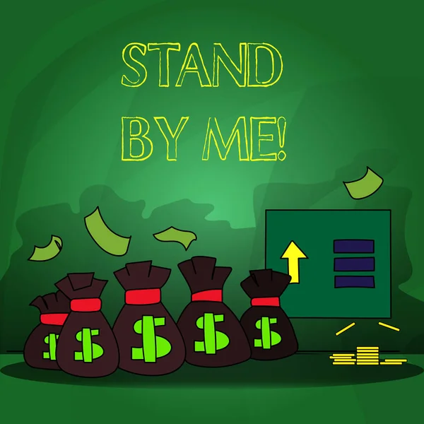 Word schrijven tekst Stand By Me. businessconcept voor worden altijd rond mezelf er rekenen op iemand de allertijden. — Stockfoto