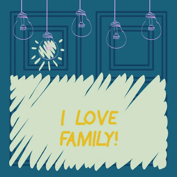 Konzeptionelle Handschrift, die zeigt, dass ich Familie liebe. Business-Foto zeigt gute Gefühle über Angehörige, die sich um geliebte Menschen kümmern. — Stockfoto