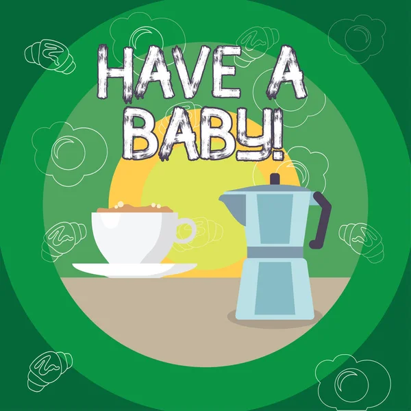 Szöveg jel találat van A baba. Fogalmi fénykép tanácsadás, hogy terhes, és birtoklás egy gyerek ajánlás. — Stock Fotó