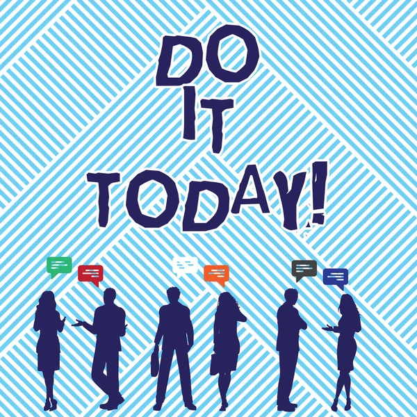 Текстовый знак "Сделай это сегодня". Концептуальные фото Ответьте немедленно Что-то нужно сделать прямо сейчас . — стоковое фото