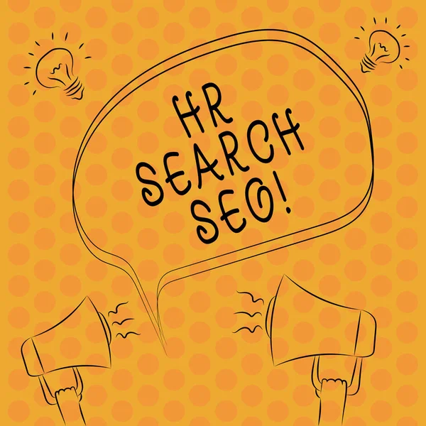 Notat som viser Hr Search Ceo. Forretningsfoto som viser Huanalysens ressurser på leting etter ny konsernsjef Freehand Outline Sketch of Speech Bubble Megaphone Idea . – stockfoto