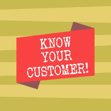 Sayın müşteri gösterilen metin işareti. İstemciler kimlik doğrulama ve potansiyel riskleri boş renk katlanmış afiş şerit düz stil fotoğraf duyuru Poster için değerlendirmeye yönelik kavramsal fotoğraf.