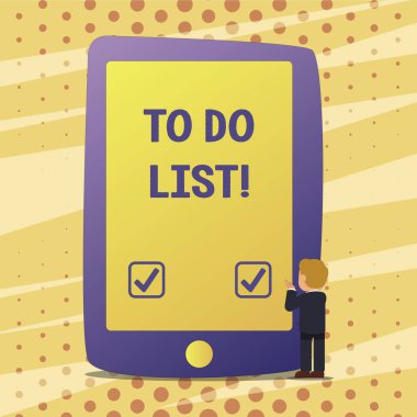 El yazısı metin için yapılacaklar listesi. Genellikle senin görevi içeren kağıt yapılmış bir yapı anlam kavramı.