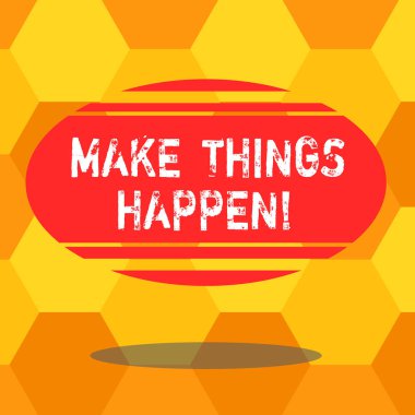 El yazısı metin yapmak şeyler yazma. Birisi onun üzerinde çalışmaya başlamak için teşvik anlam kavramı boş renk Oval şekli yatay şerit yüzen ve gölge fotoğraf ile hayal..