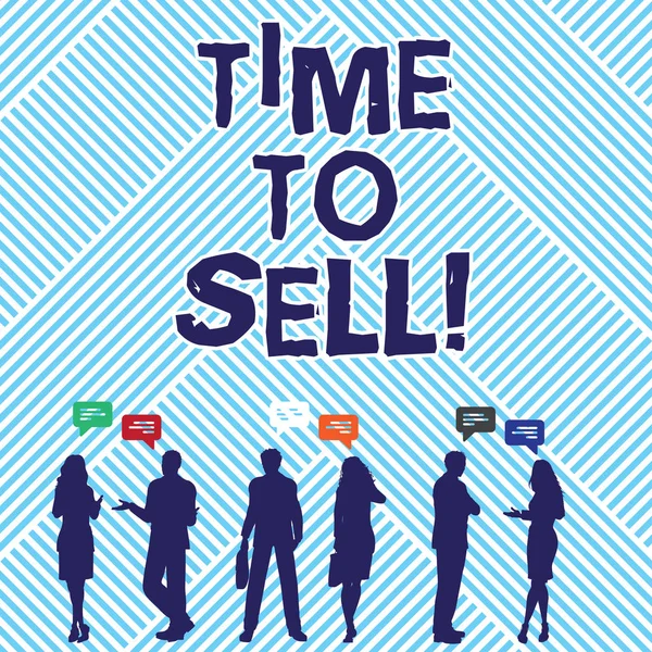 Signo de texto que muestra Time To Sell. Foto conceptual Momento adecuado para vender una propiedad Negocio para obtener ganancias . — Foto de Stock