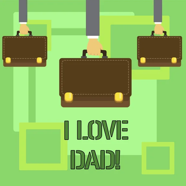 Konceptuella hand skriva visar jag älskar pappa. Företag foto text goda känslor om min far tillgivenhet kärleksfull lycka. — Stockfoto